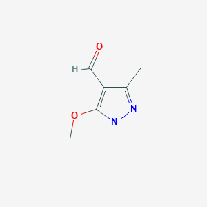 molecular formula C7H10N2O2 B1303827 5-Methoxy-1,3-dimethyl-1H-pyrazole-4-carbaldehyde CAS No. 26990-71-6