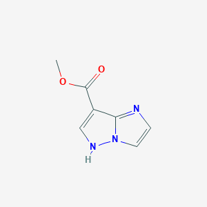 molecular formula C7H7N3O2 B13038294 Methyl 1H-imidazo[1,2-b]pyrazole-7-carboxylate CAS No. 135830-15-8