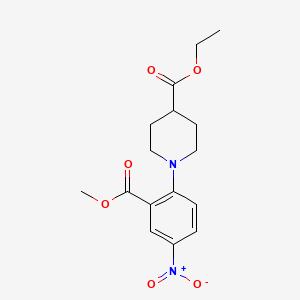 molecular formula C16H20N2O6 B1303830 Ethyl 1-[2-(methoxycarbonyl)-4-nitrophenyl]-4-piperidinecarboxylate CAS No. 886360-74-3