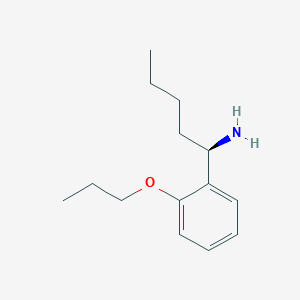 molecular formula C14H23NO B13038308 (R)-1-(2-Propoxyphenyl)pentan-1-amine 