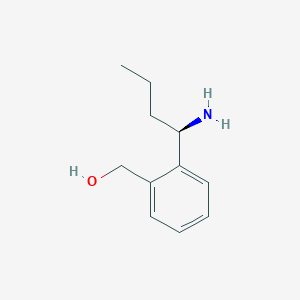 molecular formula C11H17NO B13038310 (R)-(2-(1-Aminobutyl)phenyl)methanol 