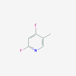 molecular formula C6H5F2N B13038311 2,4-Difluoro-5-methylpyridine 