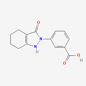 molecular formula C14H14N2O3 B1303835 3-(3-Oxo-1,3,4,5,6,7-hexahydro-2H-indazol-2-yl)-benzenecarboxylic acid CAS No. 885949-86-0