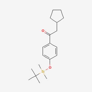 1-(4-((Tert-butyldimethylsilyl)oxy)phenyl)-2-cyclopentylethan-1-one