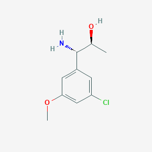 molecular formula C10H14ClNO2 B13038381 (1S,2S)-1-Amino-1-(5-chloro-3-methoxyphenyl)propan-2-OL 