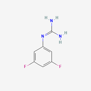 molecular formula C7H7F2N3 B13038406 1-(3,5-Difluorophenyl)guanidine 