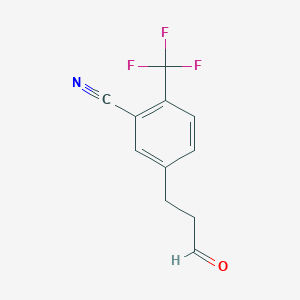 5-(3-Oxopropyl)-2-(trifluoromethyl)benzonitrile