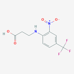 molecular formula C10H9F3N2O4 B1303842 3-[2-Nitro-4-(trifluoromethyl)anilino]propanoic acid CAS No. 37040-43-0