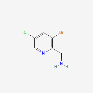 molecular formula C6H6BrClN2 B13038449 (3-Bromo-5-chloropyridin-2-yl)methanamine 