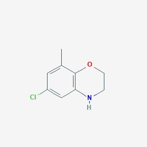 molecular formula C9H10ClNO B13038472 6-Chloro-8-methyl-3,4-dihydro-2H-benzo[b][1,4]oxazine 