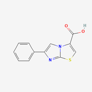 molecular formula C12H8N2O2S B13038487 6-Phenylimidazo[2,1-B]thiazole-3-carboxylic acid 