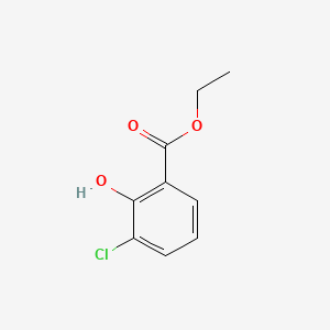 molecular formula C9H9ClO3 B13038495 Ethyl 3-chloro-2-hydroxybenzoate CAS No. 56961-32-1