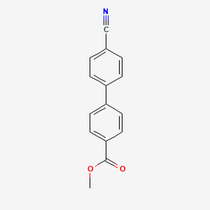 molecular formula C15H11NO2 B1303851 Methyl 4'-cyano[1,1'-biphenyl]-4-carboxylate CAS No. 89900-95-8