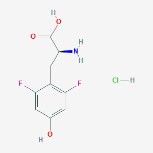 molecular formula C9H10ClF2NO3 B13038511 (S)-2-Amino-3-(2,6-difluoro-4-hydroxyphenyl)propanoic acid hcl 