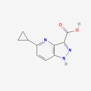 molecular formula C10H9N3O2 B13038521 5-Cyclopropyl-1H-pyrazolo[4,3-B]pyridine-3-carboxylic acid 