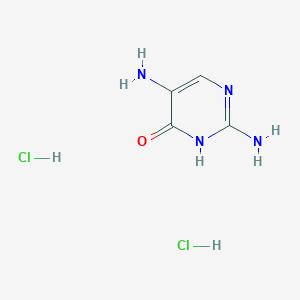 molecular formula C4H8Cl2N4O B13038577 2,5-Diaminopyrimidin-4(3H)-one dihydrochloride 