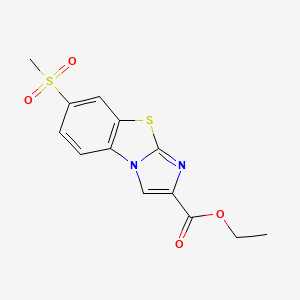 molecular formula C13H12N2O4S2 B1303861 Ethyl 7-(methylsulfonyl)imidazo[2,1-b][1,3]benzothiazole-2-carboxylate CAS No. 81022-12-0