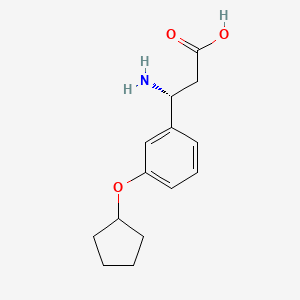 (3R)-3-Amino-3-(3-cyclopentyloxyphenyl)propanoic acid