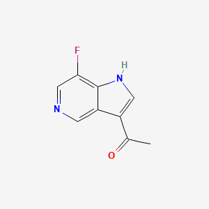 molecular formula C9H7FN2O B13038691 1-(7-Fluoro-1H-pyrrolo[3,2-c]pyridin-3-yl)ethanone 