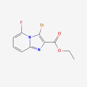 molecular formula C10H8BrFN2O2 B13038706 Ethyl 3-bromo-5-fluoroimidazo[1,2-a]pyridine-2-carboxylate 