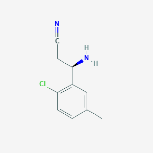 (3R)-3-Amino-3-(2-chloro-5-methylphenyl)propanenitrile