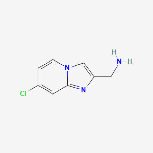 molecular formula C8H8ClN3 B13038731 (7-Chloroimidazo[1,2-A]pyridin-2-YL)methanamine 