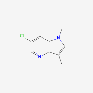 molecular formula C9H9ClN2 B13038781 6-chloro-1,3-dimethyl-1H-pyrrolo[3,2-b]pyridine 