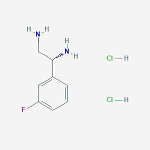 molecular formula C8H13Cl2FN2 B13038788 (1R)-1-(3-Fluorophenyl)ethane-1,2-diamine 2hcl 