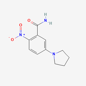 molecular formula C11H13N3O3 B1303884 2-硝基-5-(1-吡咯烷基)苯甲酰胺 CAS No. 299897-90-8