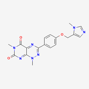 1,6-Dimethyl-3-(4-((1-methyl-1H-imidazol-5-yl)methoxy)phenyl)pyrimido[5,4-e][1,2,4]triazine-5,7(1H,6H)-dione