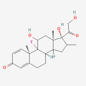 (1R,3aS,3bR,9aR,9bR,11aR)-9b-fluoro-1,10-dihydroxy-1-(2-hydroxyacetyl)-2,9a,11a-trimethyl-1H,2H,3H,3aH,3bH,4H,5H,7H,9aH,9bH,10H,11H,11aH-cyclopenta[a]phenanthren-7-one