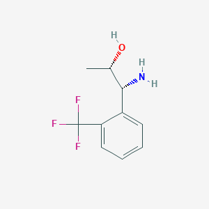 molecular formula C10H12F3NO B13038911 (1R,2S)-1-Amino-1-[2-(trifluoromethyl)phenyl]propan-2-OL 