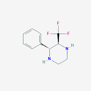 molecular formula C11H13F3N2 B13038930 (2R,3S)-2-Phenyl-3-(trifluoromethyl)piperazine 