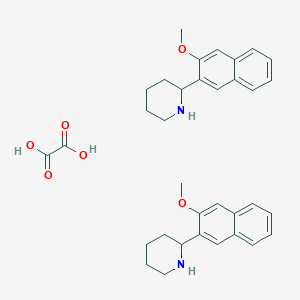 molecular formula C34H40N2O6 B13038936 2-(3-methoxynaphthalen-2-yl)piperidine;oxalic acid 