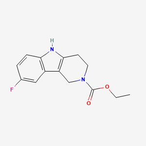 molecular formula C14H15FN2O2 B1303895 Ethyl 8-fluoro-1,3,4,5-tetrahydro-2H-pyrido[4,3-b]indole-2-carboxylate CAS No. 58038-66-7