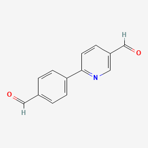 molecular formula C13H9NO2 B1303896 6-(4-Formylphenyl)nicotinaldehyde CAS No. 885950-11-8