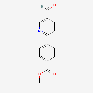molecular formula C14H11NO3 B1303897 4-(5-甲酰-2-吡啶基)苯甲酸甲酯 CAS No. 834884-66-1
