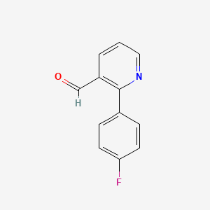 molecular formula C12H8FNO B1303898 2-(4-Fluorophenyl)nicotinaldehyde CAS No. 885950-17-4