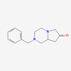 molecular formula C14H18N2O B13039002 2-Benzylhexahydropyrrolo[1,2-a]pyrazin-7(6H)-one 