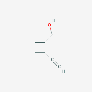 molecular formula C7H10O B13039024 (2-Ethynylcyclobutyl)methanol 