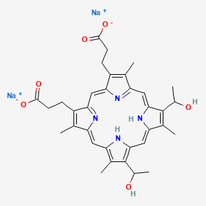 molecular formula C34H36N4Na2O6 B13039029 HematoporphyrinIXdisodiumsalt 