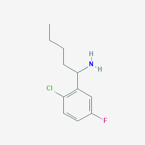 1-(2-Chloro-5-fluorophenyl)pentan-1-amine