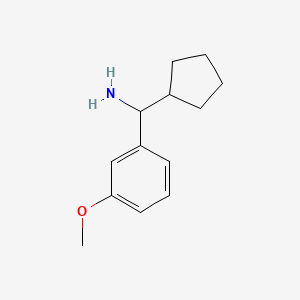 molecular formula C13H19NO B13039043 Cyclopentyl(3-methoxyphenyl)methanamine 