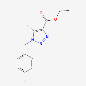 molecular formula C13H14FN3O2 B1303905 Ethyl 1-(4-fluorobenzyl)-5-methyl-1H-1,2,3-triazole-4-carboxylate CAS No. 885950-26-5