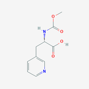 (S)-2-((Methoxycarbonyl)amino)-3-(pyridin-3-YL)propanoic acid