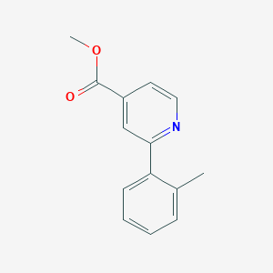 molecular formula C14H13NO2 B13039089 Methyl 2-(2-methylphenyl)pyridine-4-carboxylate 