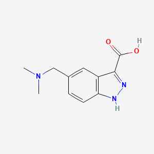 molecular formula C11H13N3O2 B13039101 5-[(dimethylamino)methyl]-1H-indazole-3-carboxylic acid 