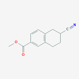 molecular formula C13H13NO2 B13039125 Methyl 6-cyano-5,6,7,8-tetrahydronaphthalene-2-carboxylate CAS No. 149505-92-0