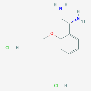 molecular formula C9H16Cl2N2O B13039162 (1R)-1-(2-Methoxyphenyl)ethane-1,2-diamine 2hcl 