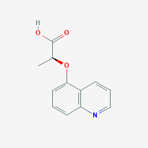 molecular formula C12H11NO3 B13039168 (S)-2-(quinolin-5-yloxy)propanoic acid 